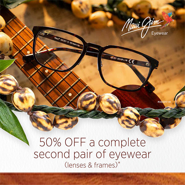 Maui Jim Buy One Get One for 50% off Promotion