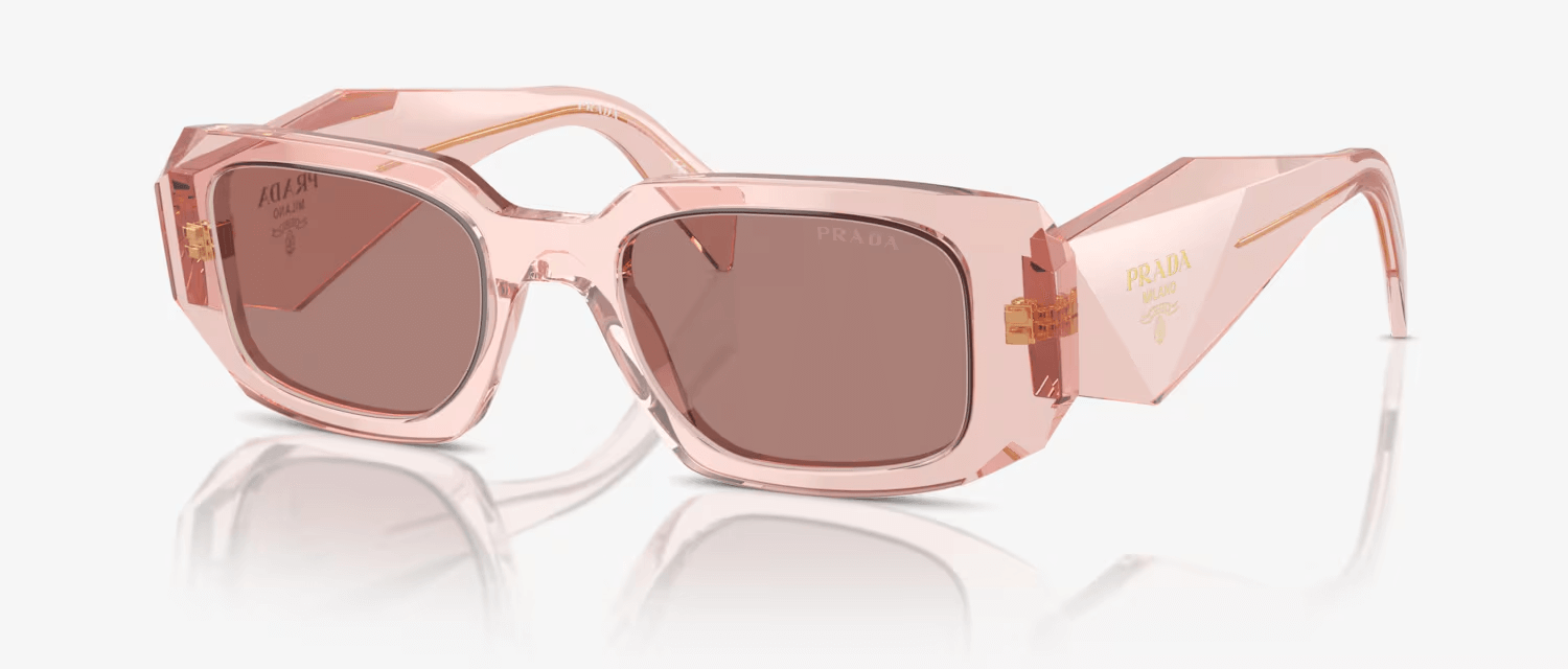 Hugo Boss Pink-Acetate Optical Frames with Temple Stripe
