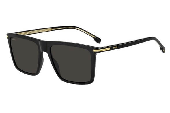 Hugo Boss black-acetate sunglasses with gold-tone trims 