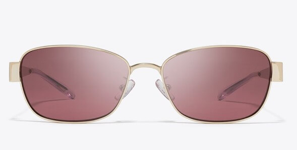 Tory Burch Miller Metal Rectangle Sunglasses
